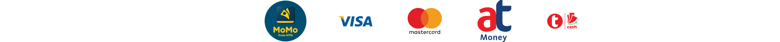 Visa, Mastercard, MoMo, AT Money